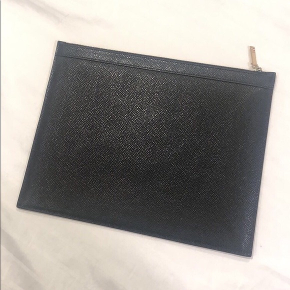 Thom Browne Clutch Black Zipped Pouch